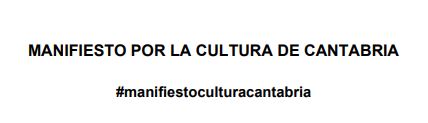 Manifiesto Cultura Cantabria