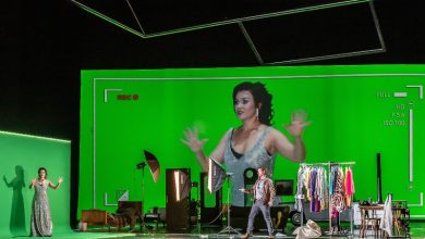 Olga Peretyatko as Norina and Markus Werba as Malatesta in Don Pasquale The Royal Opera Clive Barda