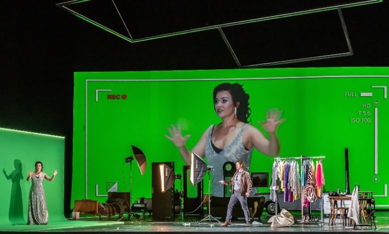 Olga Peretyatko as Norina and Markus Werba as Malatesta in Don Pasquale The Royal Opera Clive Barda