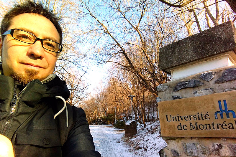 Benjamín en Universidad de Montreal. artezblai